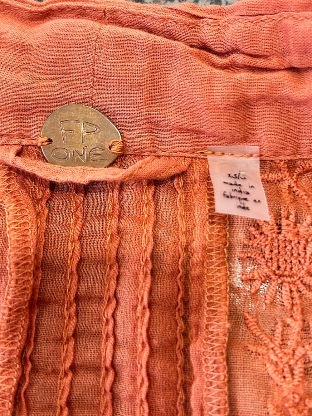 Lightweight Textured Kimono Robe in Rust - Picture 2 of 8